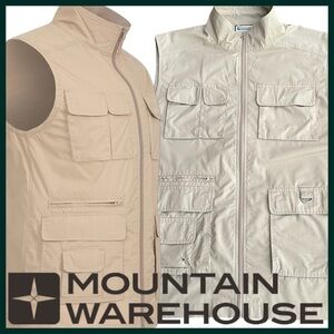 Mountain Warehouse Tan Fishing Hunting Utility Vest (XL)